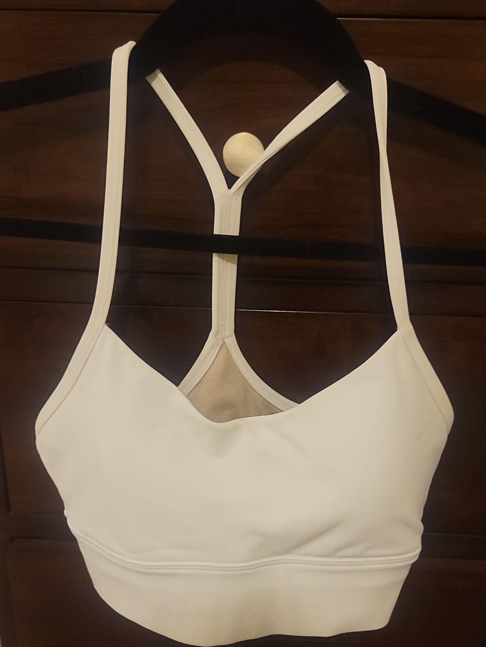 lululemon Flow Y Bra Nulu Light Support Sports Bra White Size 6 Small